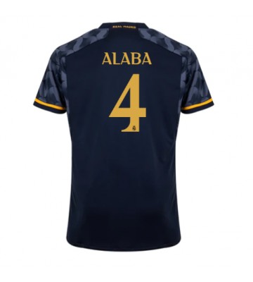 Lacne Muži Futbalové dres Real Madrid David Alaba #4 2023-24 Krátky Rukáv - Preč
